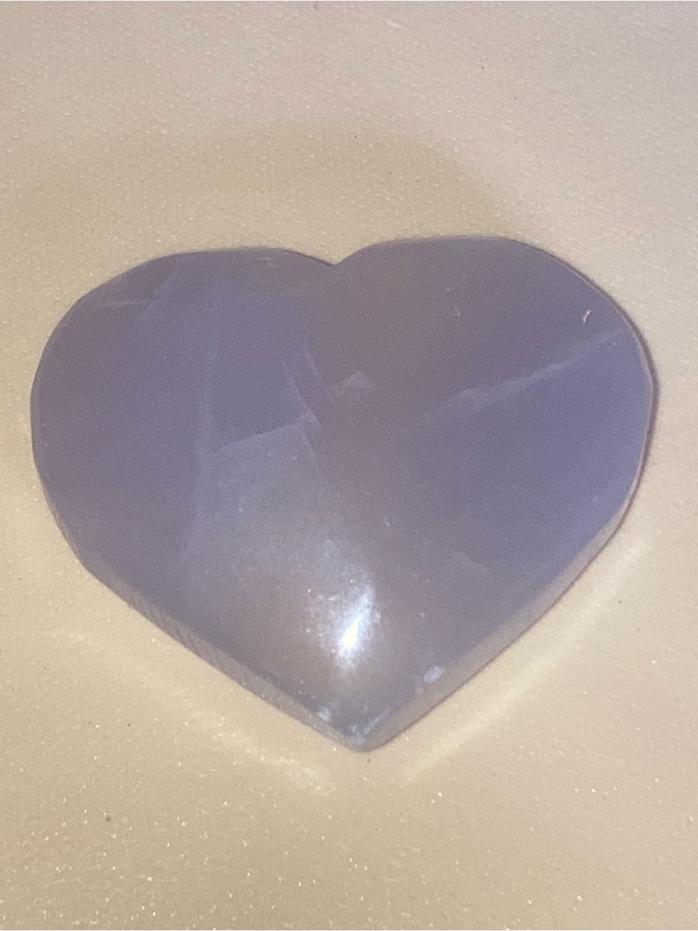 Heart-Shaped Lavender Quartz Decorative Accent in Lavender